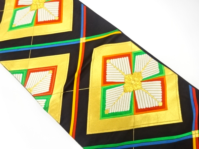 JAPANESE KIMONO / ANTIQUE FUKURO OBI / SILK / WOVEN YOUNG PINE